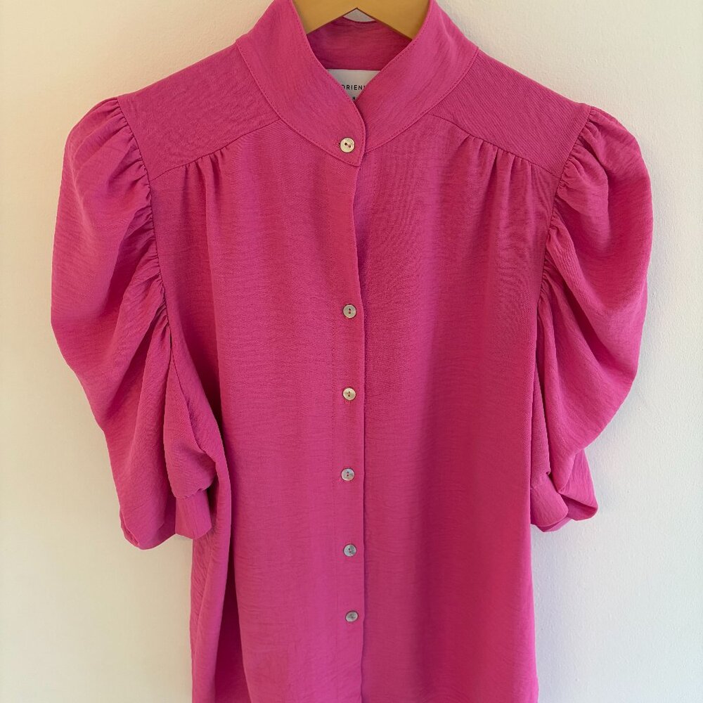 Adrian Pink Button-Down Blouse